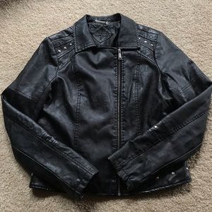 Jacket, Faux/Vegan Black Leather/Pleather Goth